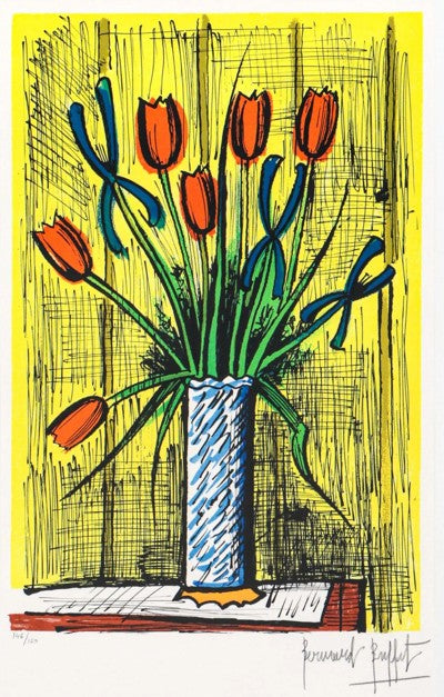 Bernard BUFFET (1928-1999) - Tulipes et Iris