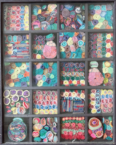 Jeanne GERARDIN (1930-2014) - Composition en relief, assemblage de textiles