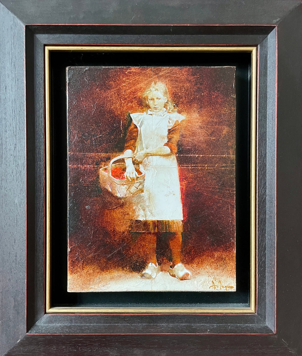 Andreï ZADORINE (1960) - Portrait d'une jeune paysanne au panier