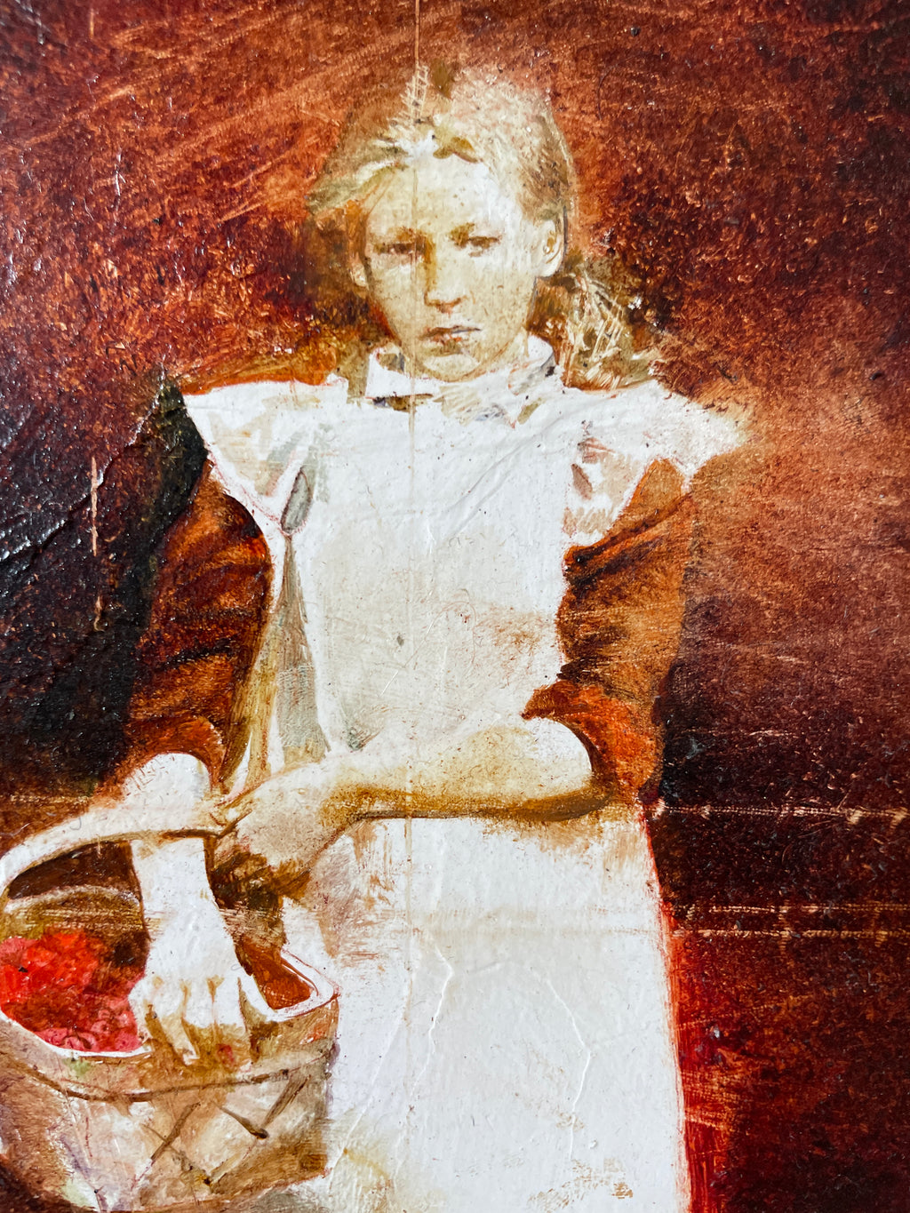 Andreï ZADORINE (1960) - Portrait d'une jeune paysanne au panier