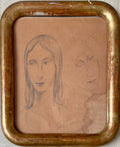 André MARCHAND (1907-1997) - Double étude de visage féminin