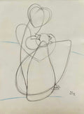 Paul CHARLOT (1906-1985)- Maternité stylisée