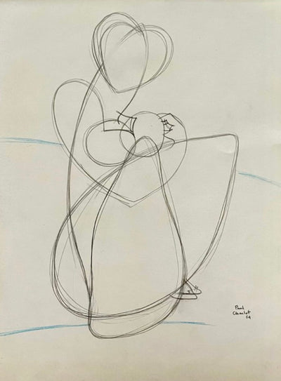 Paul CHARLOT (1906-1985)- Maternité stylisée