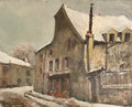 Fernand ANDREY-PREVOST (1890-1961) - Vue de Montmartre sous la neige