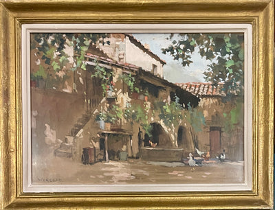Émile WEGELIN (1875-1962) - Cour de ferme animée