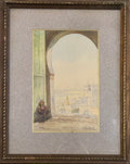 Louis JULLIEN-ROUSSET (1859-1921) - Vue de Tanger depuis une arcade