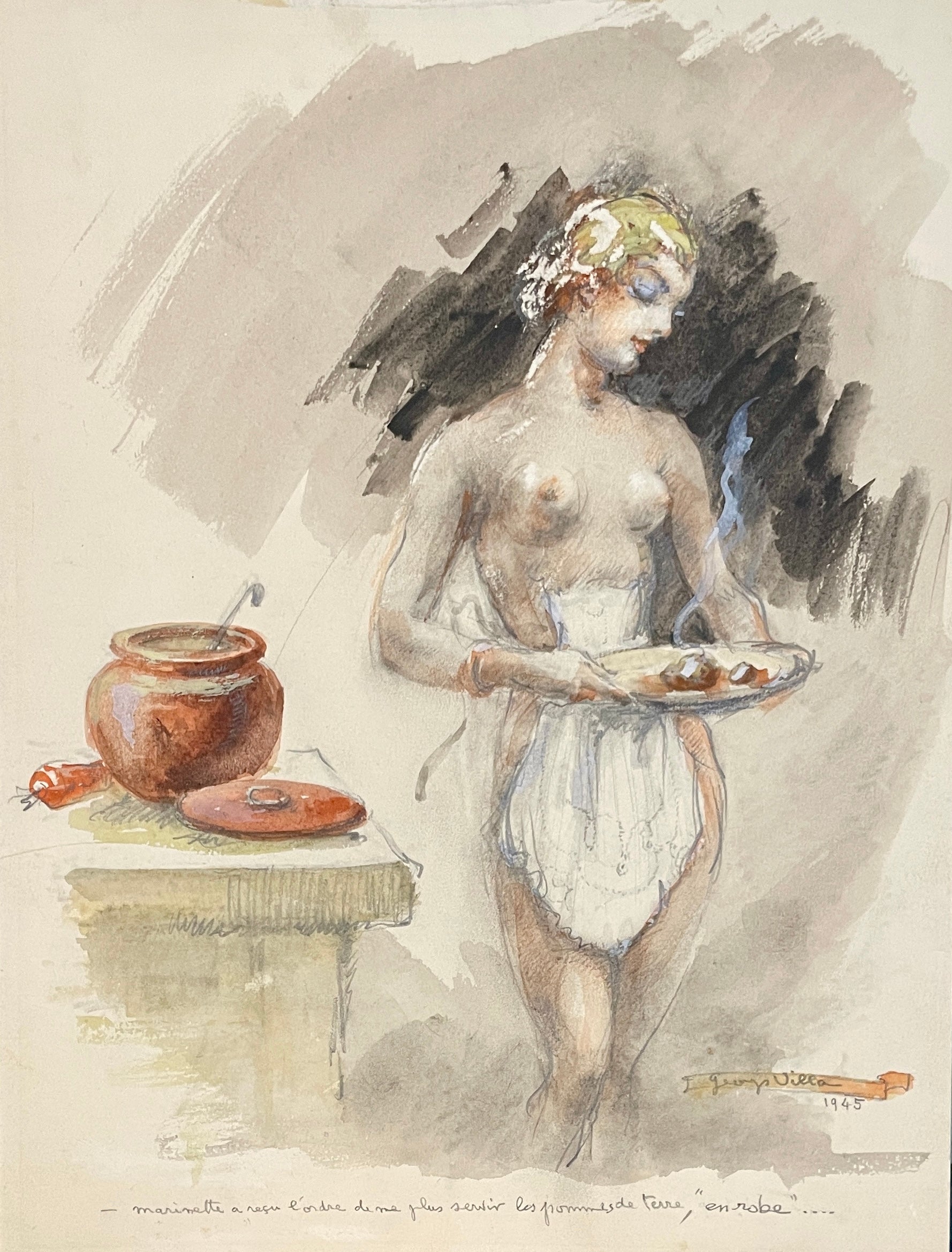 Georges VILLA (1883-1965) - Nu féminin debout
