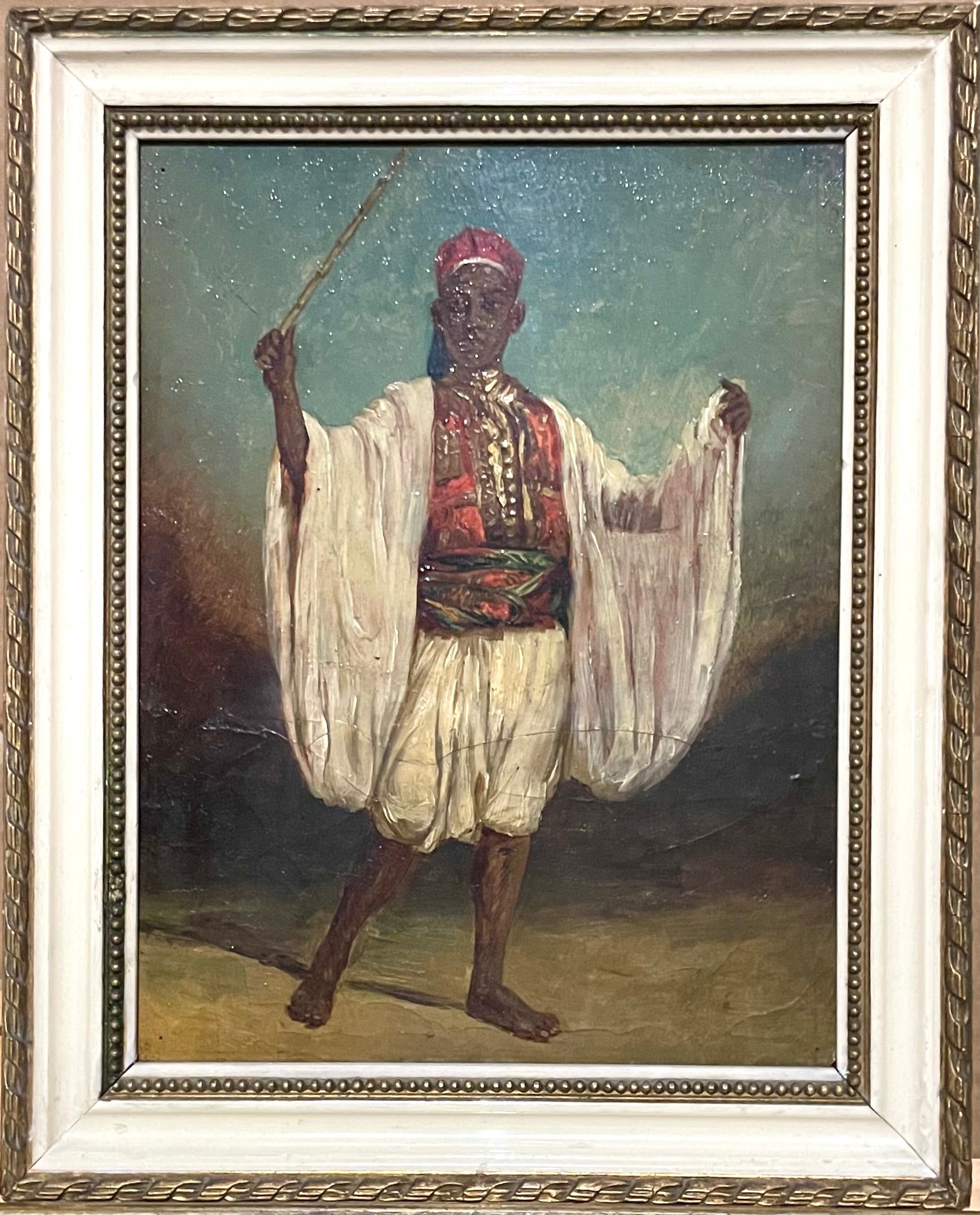 Figure orientaliste en costume traditionnel